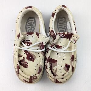 Hey Dude Desert Camo Shoes - Youth 12